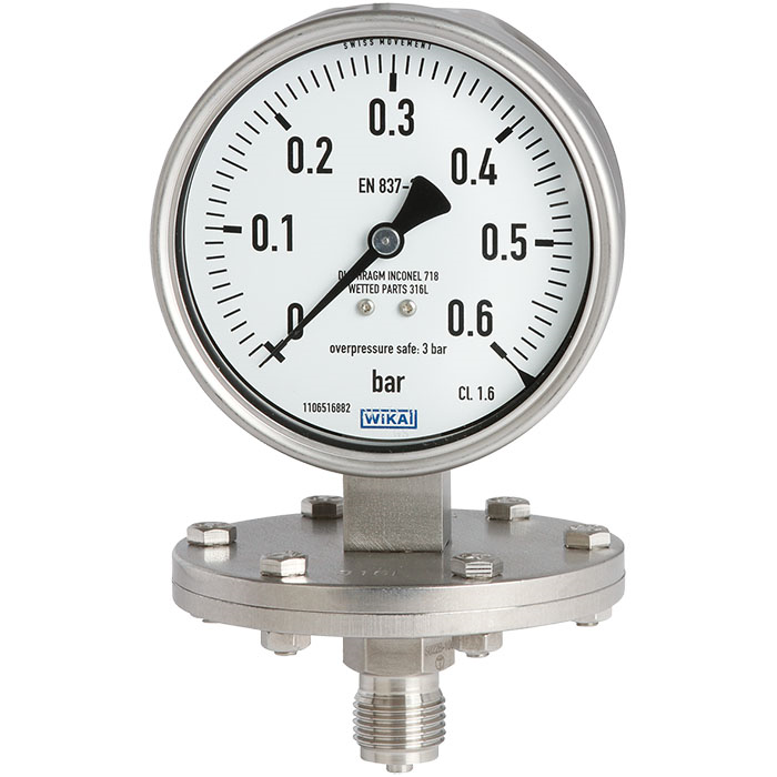 Wika Models 432.50 & 433.50 Diaphragm Pressure Gauges