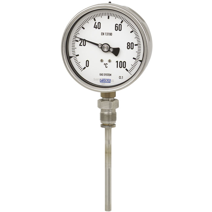 Wika Model 73 Gas-actuated thermometer Stainless steel version 