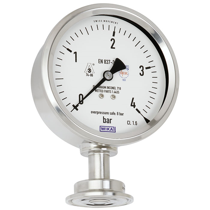 Wika Model PG43SA-S Diaphragm Sanitary pressure gauge