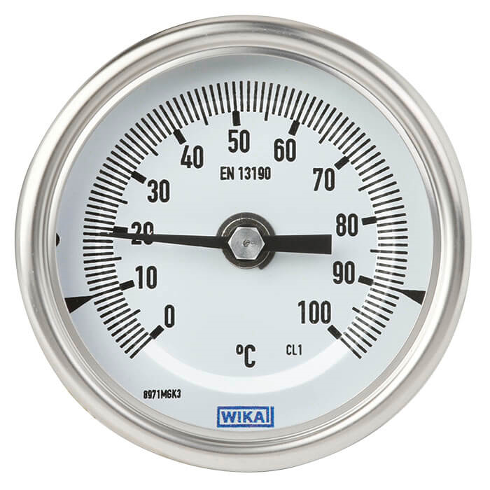 Wika Model TG54 Bimetal thermometer Process version per EN 13190 